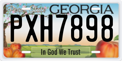 GA license plate PXH7898