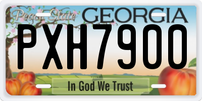 GA license plate PXH7900