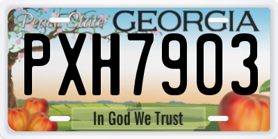 GA license plate PXH7903