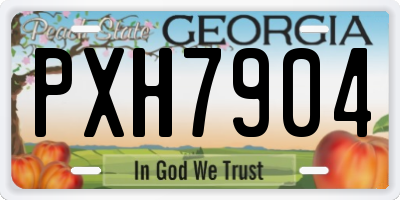 GA license plate PXH7904