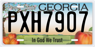 GA license plate PXH7907