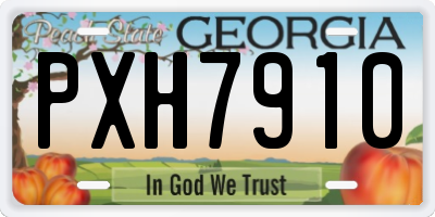 GA license plate PXH7910