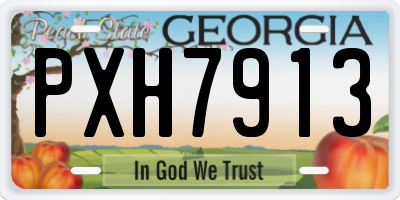 GA license plate PXH7913