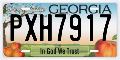 GA license plate PXH7917