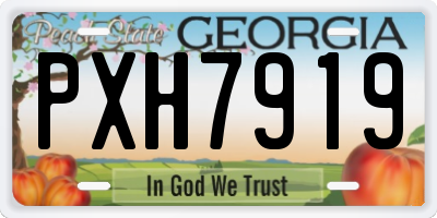 GA license plate PXH7919
