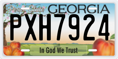 GA license plate PXH7924