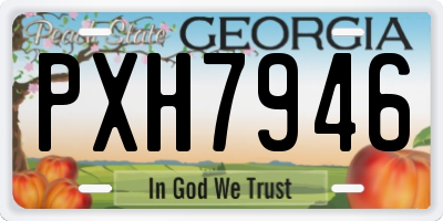 GA license plate PXH7946