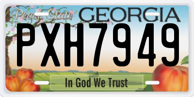GA license plate PXH7949