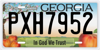 GA license plate PXH7952
