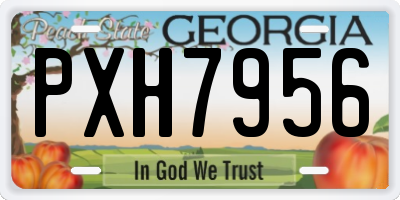 GA license plate PXH7956