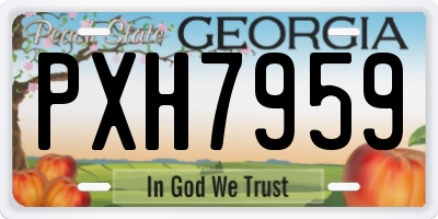 GA license plate PXH7959