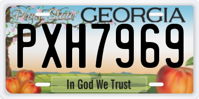 GA license plate PXH7969