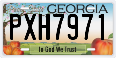 GA license plate PXH7971