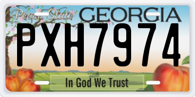 GA license plate PXH7974