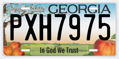 GA license plate PXH7975