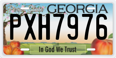 GA license plate PXH7976
