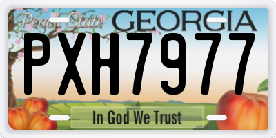 GA license plate PXH7977