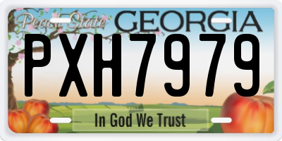 GA license plate PXH7979
