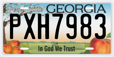 GA license plate PXH7983