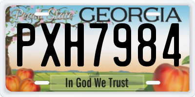 GA license plate PXH7984