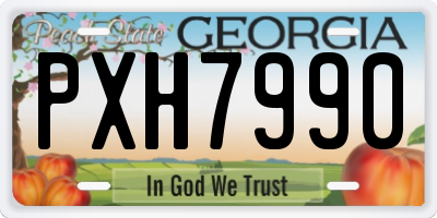 GA license plate PXH7990