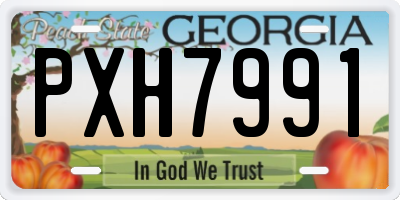 GA license plate PXH7991