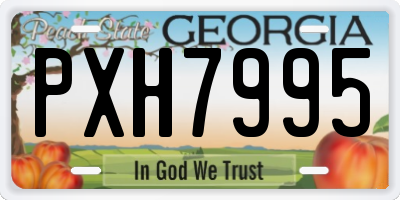 GA license plate PXH7995