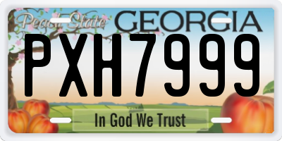 GA license plate PXH7999