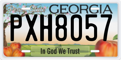GA license plate PXH8057