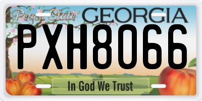 GA license plate PXH8066