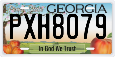 GA license plate PXH8079