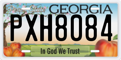 GA license plate PXH8084