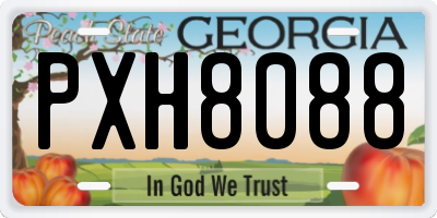GA license plate PXH8088