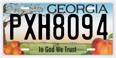 GA license plate PXH8094
