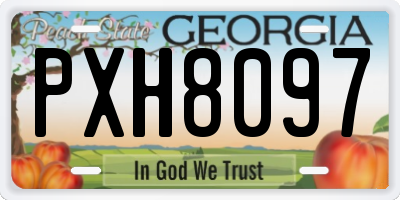 GA license plate PXH8097