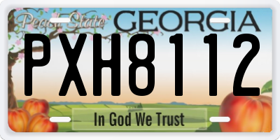 GA license plate PXH8112