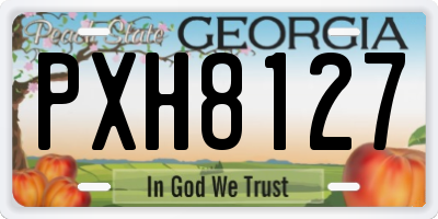 GA license plate PXH8127
