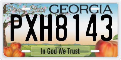 GA license plate PXH8143