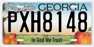 GA license plate PXH8148