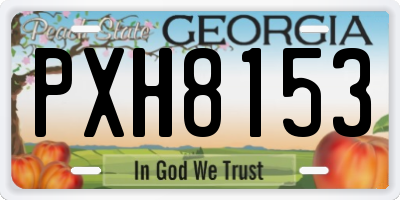 GA license plate PXH8153