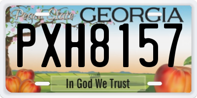 GA license plate PXH8157