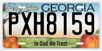 GA license plate PXH8159
