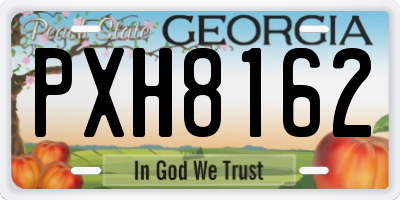 GA license plate PXH8162