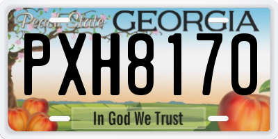 GA license plate PXH8170