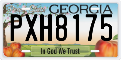 GA license plate PXH8175