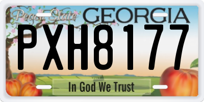 GA license plate PXH8177