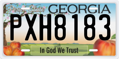 GA license plate PXH8183