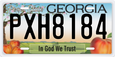 GA license plate PXH8184