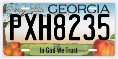 GA license plate PXH8235
