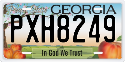 GA license plate PXH8249